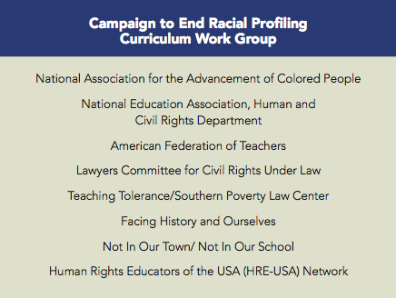 Campaign to End Racial Profiling partners